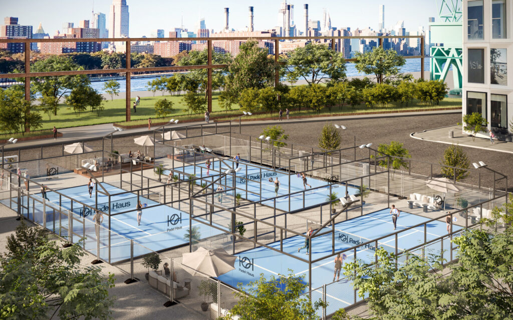 Padel Haus Courts at Domino Park in Brooklyn