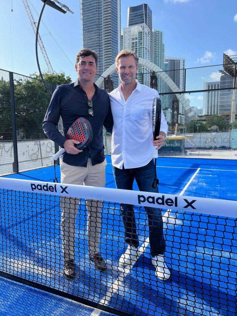 Padel X co-founders on court in Miami